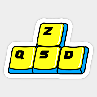 Keyboard Key Gamer ZQSD Video games Retro gaming Sticker